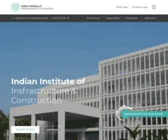 IIIC.ac.in(INDIAN INSTITUTE OF INFRASTRUCTURE AND CONSTRUCTION) Screenshot