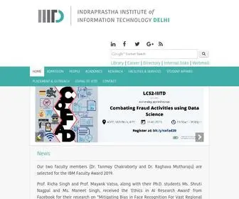 IIITD.ac.in(IIIT-Delhi) Screenshot