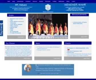 IIItkalyani.ac.in(Indian Institute of Information Technology) Screenshot