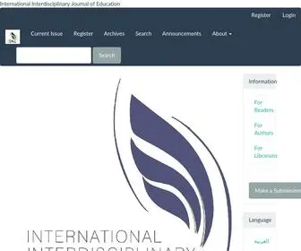 IIjoe.org(The International Interdisciplinary Journal of Education (IIJE)) Screenshot