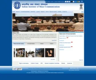 IIMC.gov.in(Indian Institute of Mass Communication) Screenshot