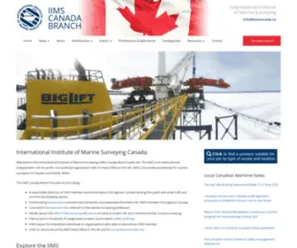 IImscanada.ca(The International Institute of Marine Surveying) Screenshot