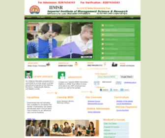 IIMSR.net.in(Imperial Institute of Management Science & Research) Screenshot