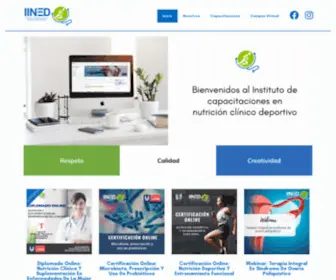 IIned.com(Instituto en Capacitaciones en Nutrición Clínico Deportivo) Screenshot