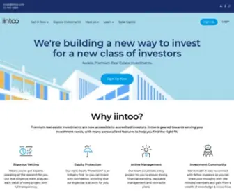 IIntoo.com(Real Estate Investment Platform for Accredited Investors) Screenshot
