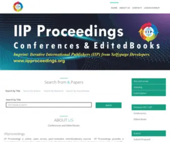 IIpproceedings.org(Conferences & Edited Books) Screenshot