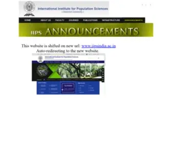 IIpsindia.org(International Institute for Population Sciences) Screenshot