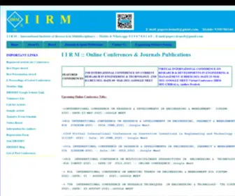 IIRMSDT.org(International Institute of Research in Multidisciplinary) Screenshot