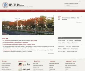 IIserb.ac.in(The indian institute of science education and research bhopal (iiser bhopal)) Screenshot