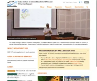 IIsertvm.ac.in(IISER TVM) Screenshot