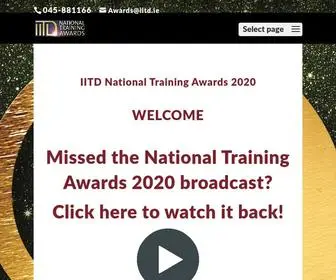 IItdawards.ie(IITD National Training Awards) Screenshot