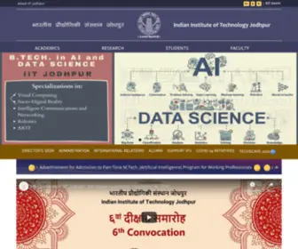 IITJ.ac.in(IITJ-Indian Institute of Technology Jodhpur) Screenshot