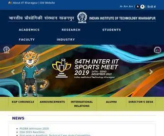 IITKGP.ac.in(Indian Institute of Technology Kharagpur) Screenshot