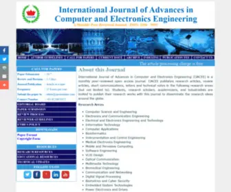 Ijaceeonline.com(International Journal of Advances in Computer and Electronics Engineering) Screenshot