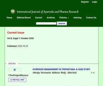 Ijaprs.com(International Journal of Ayurveda and Pharma Research) Screenshot