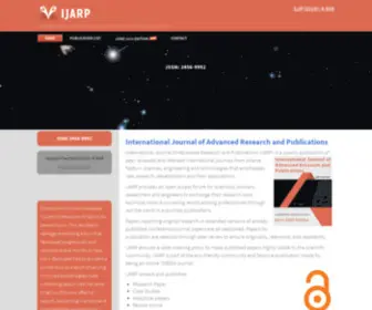 Ijarp.org(International Journal of Advanced Research and Publication) Screenshot