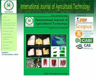 Ijat-AAtsea.com(International Journal of Agricultural Technology) Screenshot