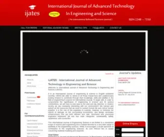 Ijates.com(IJATES-International Journal of Advanced TechnologyIn Engineering and Science) Screenshot