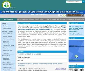 Ijbassnet.com(International Journal of Business and Applied Social Science) Screenshot