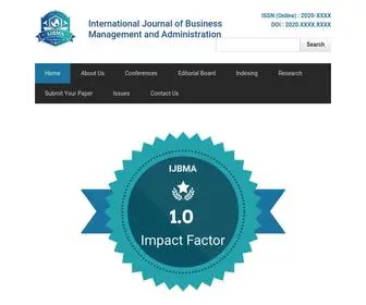 Ijbma.com(International Journal of Business Management and Administration) Screenshot