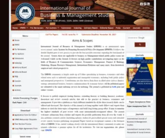 IJBMS.net(International Journal Of Business & Management Studies) Screenshot