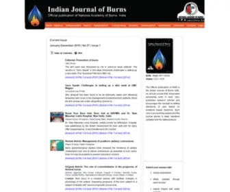 Ijburns.com(Indian Journal of Burns) Screenshot