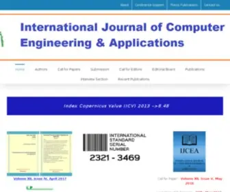 Ijcea.com(International Journal of Computer Engineering and Applications) Screenshot