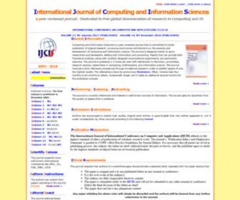 Ijcis.info(International journal of computing and information sciences) Screenshot