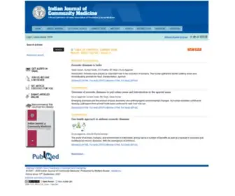 IJCM.org.in(Indian Journal of Community Medicine (IJCM)) Screenshot