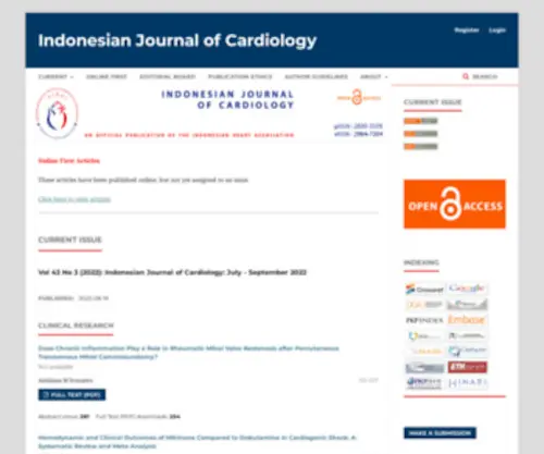 Ijconline.id(Indonesian Journal of Cardiology (Jurnal Kardiologi Indonesia)) Screenshot