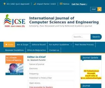 Ijcseonline.org(A UGC Approved and Indexed with ICI) Screenshot