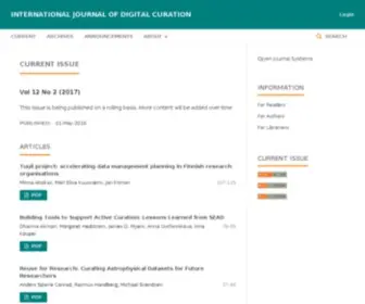 IJDC.net(International Journal of Digital Curation) Screenshot