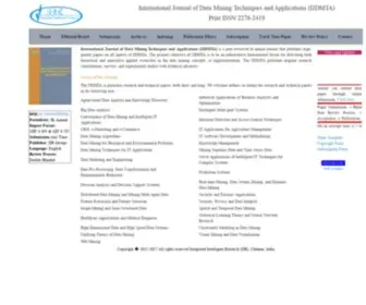 Ijdmta.com(International Journal of Data Mining Techniques and Applications) Screenshot