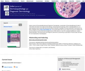 IJDPDD.com(Indian Journal of Dermatopathology and Diagnostic Dermatology) Screenshot