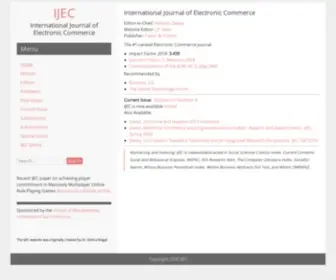 Ijec-WEB.org(International Journal of Electronic Commerce) Screenshot