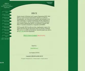 Ijece.org(Iranian Journal of Electrical and Computer Engineering (IJECE)) Screenshot