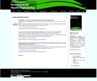 Ijehe.org(International Journal of Environmental Health Engineering) Screenshot
