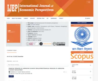 Ijeponline.org(International journal of economic perspectives) Screenshot