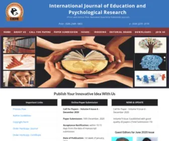 Ijepr.org(International Journal of Education and Psychological Research) Screenshot