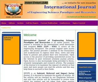 Ijesonline.com(The Official Website International Journal of Engineering Sciences Paradigms and Researches The Official Website) Screenshot