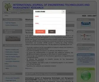 Ijetmr.com(International Journal of Engineering Science and Technology and Management Research) Screenshot