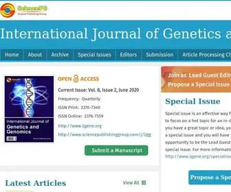 Ijgene.org(International Journal of Genetics and Genomics) Screenshot