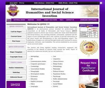 Ijhssi.org(UGC Approved Journal) Screenshot