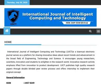 Ijict.com(Open Access Journal) Screenshot