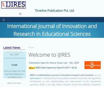 Ijires.org(International Journal of Innovation and Research in Educational Sciences) Screenshot