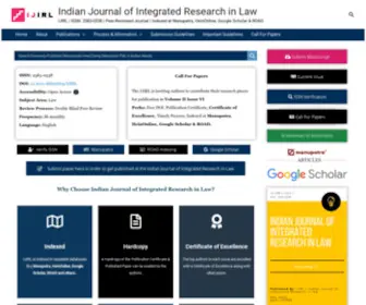 Ijirl.com(Indian Journal of Integrated Research in Law) Screenshot