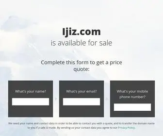Ijiz.com(The Leading I Jiz Site on the Net) Screenshot