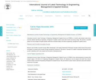 Ijltemas.in(International Engineering Management & Applied Science Journal) Screenshot