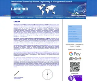 Ijmemr.org(International Journal of Modern Engineering & Management Research) Screenshot