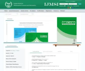 Ijmsi.ir(Iranian Journal of Mathematical Sciences and Informatics) Screenshot